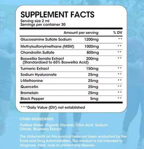 Diyet glukozamin kondroitin damlalar ortak sağlık takviyesi glukozamin kondroitin MSM sıvı damlalar - Product Image 4