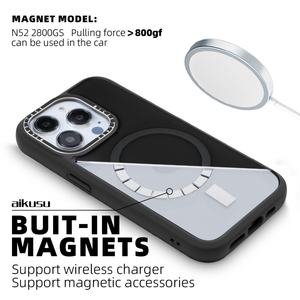 Coque de téléphone magnétique avec impression UV pour iPhone 15 Pro Max, coque de téléphone transparente magnétique en TPU mat pour iPhone 12 Pro Max, coque magnétique - Product Image 4