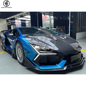 Nuevo Kit de Conversión de Carrocería de Fibra de Carbono Seca con Tejido Twill Brillante y Envasado al Vacío, Ajuste 1:1, para Cubierta de Motor y Parachoques de Lamborghini Revuelto - Product Image 5