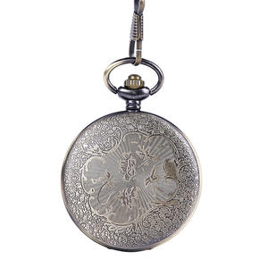 Montre de poche à cadran à quartz antique en acier inoxydable, boîtier rond, collier pour hommes, design <span class=keywords><strong>Corsair</strong></span>, cadeau de Noël pour adolescents - Product Image 3