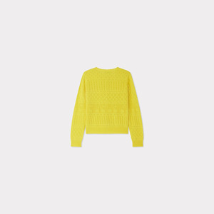 Nuovo <span class=keywords><strong>Cardigan</strong></span> <span class=keywords><strong>Giallo</strong></span> Limone in Lana a Maniche Lunghe da <span class=keywords><strong>Donna</strong></span>, Giacca Lavorata a Maglia Stile Preppy Tinta Unita Autunno 2026 - Product Image 4