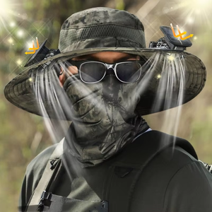 Gorra de trabajo al aire libre más nueva, sombrero de ventilador con energía Solar, sombrero para el sol, sombrero de refrigeración, ala ancha para exteriores - Product Image 6