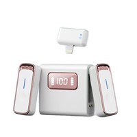SX88 Kabelloses Lavalier-Mikrofon mit Magnetischer Befestigung, Geräuschunterdrückung 70dB SNR 20Hz-20KHz für Live-Streaming, Aufnahmen, KTV, Typ-C