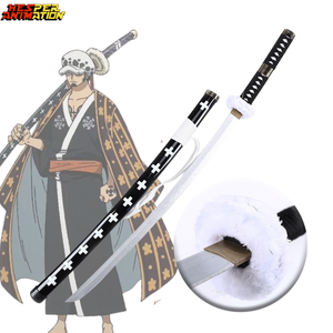 Épée en bois One Piece <span class=keywords><strong>de</strong></span> 104/76 cm, 13 styles, pour cosplay <span class=keywords><strong>de</strong></span> Law <span class=keywords><strong>Zoro</strong></span>, jouet d'anime japonais, <span class=keywords><strong>Katana</strong></span> samouraï, épées <span class=keywords><strong>Zoro</strong></span> One Piece, <span class=keywords><strong>Katana</strong></span> - Product Image 4