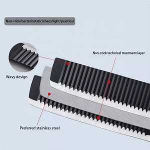 Ensemble de 6 <span class=keywords><strong>couteaux</strong></span> de <span class=keywords><strong>cuisine</strong></span> en acier inoxydable à revêtement antiadhésif noir avec cadeau, nouveauté 2025 - Product Image 4