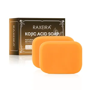 OEM Private Label Wholesale High Quality Organic Kojic Acid Soap Square Adults Purple Female Toilet Soap Nano Extra White Soap