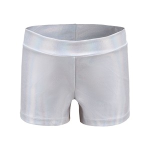 Shorts Deportivos de Gimnasia para Niñas, con Brillo Metálico, Spandex, Cintura Elástica, para Entrenamiento - Product Image 1