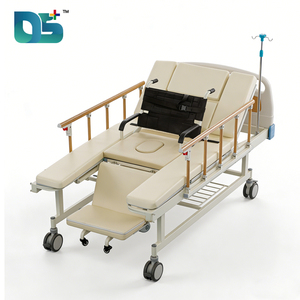 Lit médicalisé manuel réglable à 5 fonctions avec tête de lit ABS, trou pour pot et <span class=keywords><strong>matelas</strong></span>, pour personnes âgées handicapées - Product Image 5