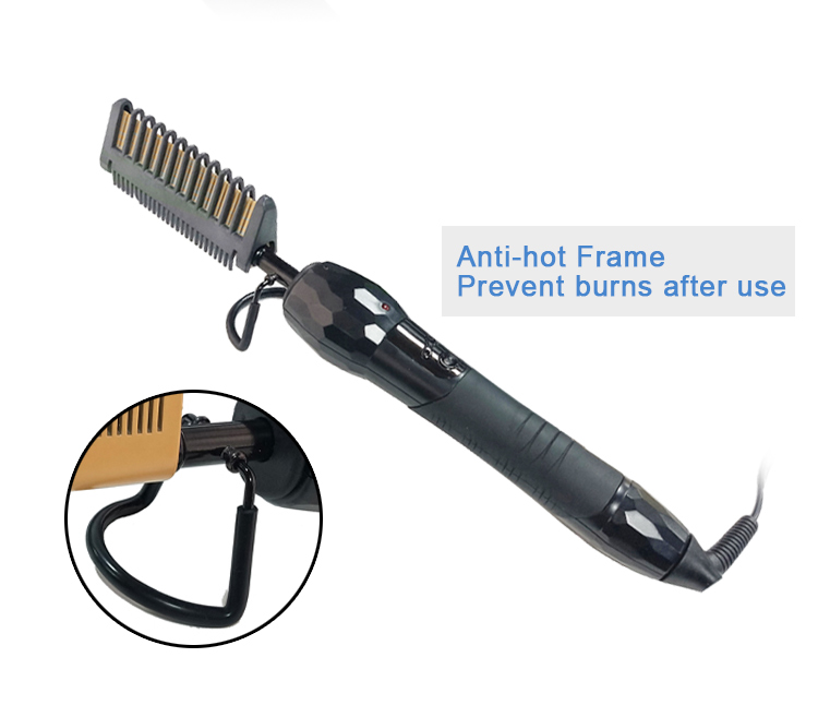Professional copper metal Hair Straightening Comb brush Hot Electric Hair Straightener comb for hair,curling iron bling hot comb