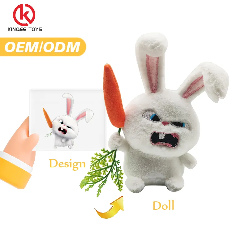 Kinqee özel peluş tavşan kürk peluş oyuncaklar dolması tavşanlar dolması hayvanlar yüksek kalite plushie yumuşak tatil hediyeler ev dekor