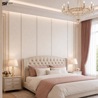 Panneau mural en PVC durable, moderne, imperméable, sans formaldéhyde, résistant aux rayures, panneau décoratif d'intérieur pour hôtel, bureau