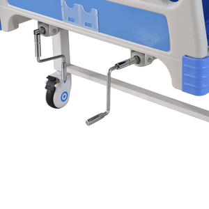 कारखाने प्रत्यक्ष आपूर्ति मैनुअल चिकित्सा क्लिनिक अस्पताल बिस्तर 2 क्रैंक और 2 कार्यों के साथ धीमी-मूल भोजन तालिका और शौचालय बिस्तर - Product Image 3