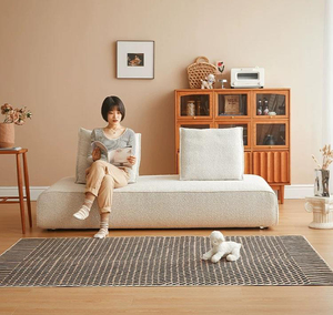 Sofá de tela sin brazos moderno nórdico sala de estar módulo minimalista sofá <span class=keywords><strong>cama</strong></span> Tatami tumbona sillón sofá de ocio personalización - Product Image 6