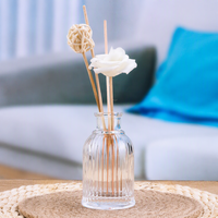 Bouteille en verre de 90 ml pour huile aromatique, désodorisant, parfum, flacon vide pour diffuseur à bâtonnets