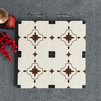 Carreaux de porcelaine vintage 200x200, motif floral marocain, pour sol intérieur, émaillés mats, peints à la main