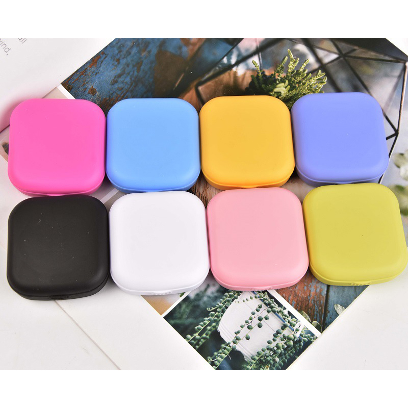 Карманный портативный мини-футляр для контактных линз, удобный для переноски, для макияжа, для красивых учеников, с зеркальным контейнером