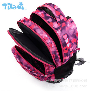 School Student <b>Trolley</b> Backpack Oxford 3-Wheel Stair Climbing 18-Inch Spinner Roller <b>Suitcase</b> Waterproof Unisex Travel Luggage - Product Image 6