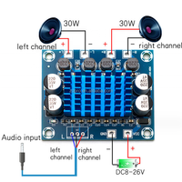 Placa Amplificadora de Audio Digital de Alta Definición XH-A232, Módulo Amplificador MP3, Placa Amplificadora de 12V24V, Canal Dual de 30W