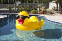 Flotteur gonflable de piscine, flotteur géant de canard jaune