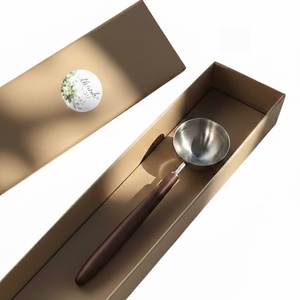 <span class=keywords><strong>Cuchara</strong></span> Medidora de Acero Inoxidable con Mango de Madera de Palisandro de 2 a 8 <span class=keywords><strong>Gramos</strong></span>, con Logotipo Personalizado, para Granos de Café y Matcha en Polvo - Product Image 4