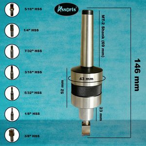 Assorts Rotary Broach <b>Tool</b> <b>Holder</b> With Square Broach Set Imperial 1/8 To 3/8 Inch Hss For Metalworking - Product Image 3