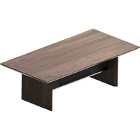 Ensemble de bureau de conférence modulaire moderne en panneaux de bois à hauteur réglable pour bureau avec table de salle de réunion et chaises, mobilier de bureau