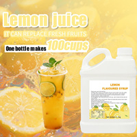 Sirop concentré de citron en vrac à peler soi-même pour la préparation de thés et de boissons 2,1 kg * 6 bouteilles Durée de conservation de 12 mois