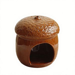 Maison igloo en céramique écologique Golden Bear Special pour hamsters avec contrôle de la température et refroidissement estival pour cochons d'Inde - Product Image 1