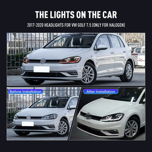 Paire de phares <span class=keywords><strong>LED</strong></span> pour <span class=keywords><strong>VW</strong></span> Golf6/MK6/<span class=keywords><strong>GOLF</strong></span> 5/<span class=keywords><strong>Golf</strong></span> <span class=keywords><strong>7</strong></span>/<span class=keywords><strong>GOLF</strong></span> <span class=keywords><strong>7</strong></span>.5 03-20, clignotants DRL, éclairage avant de voiture, plug and play - Product Image 5