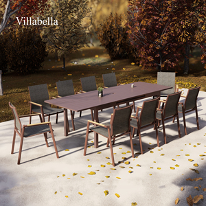 Conjunto de Muebles de Jardín Comerciales para Exteriores, Sillas y Mesa de Comedor para Patio, para Hotel y Restaurante, Resistentes a la Intemperie - Product Image 2