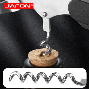 Tire-bouchon de Sommelier JAFON Moderne en Acier Inoxydable et Poignée Plastique, Ouvre-bouteille Personnalisable de Haute Qualité, Outil de Bar, Clé à <span class=keywords><strong>Vin</strong></span> - Product Image 3