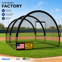 Cage de frappe pliable robuste 20x13x9FT pour entraînement de baseball et softball en extérieur