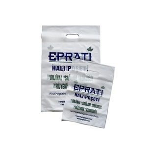 Sac de courses en plastique durable avec poignée découpée renforcée en MDPE, vente en gros, Turquie - Product Image 5