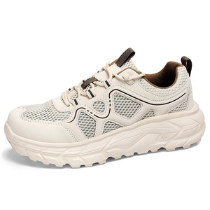Zapatillas Deportivas Transpirables de Malla y Cuero Sintético con Suela Gruesa, Cómodas, con Amortiguación, Elegantes, para Primavera/Verano - Product Image 5