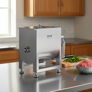 Nouvelle machine à mélanger la viande et les saucisses manuelle argentée avec garantie d'un an, réservoir de 15 lb maximum pour usage domestique - Product Image 2