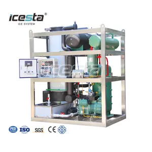 ICESTA personalizzato ad alta produttività commestibile tubo di ghiaccio solido automatico risparmio energetico lunga durata tubo macchina macchina per ghiaccio 5 ton