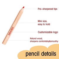 Boîte en bois kraft naturel OEM d'usine, ensemble de crayons de couleur miniatures de 3,5 pouces, logo personnalisé, crayons de couleur miniatures en bois naturel FSC, promotionnels, en vrac