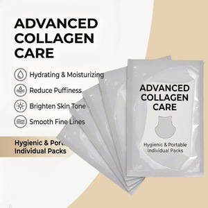 Masque pour le cou au collagène avancé, hydratant, éclaircissant le teint, lissant les ridules, en sachets individuels - Product Image 1