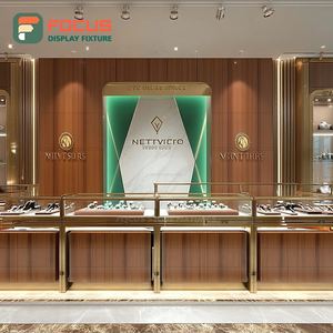 Fabricant de présentoirs de bijoux modernes sur mesure, finition stratifiée, vitrine de boutique - Product Image 6