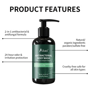 Gel de Ducha 100% Natural y Orgánico Antifúngico con Árbol de Té y Menta, Blanqueador, Anti-Picazón, Herbal y Refrescante para Adultos - Product Image 3