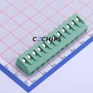 JL500-50012GT1 Screw Terminal Block Through hole Component (THT),P=5mm Connector 1x12P 5mm Green Through Hole - Product Image 1