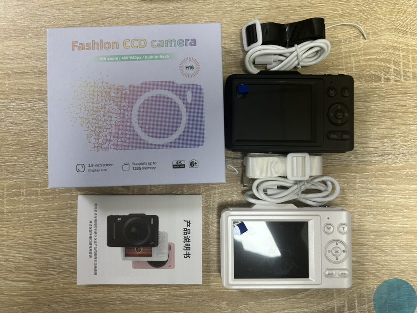 New H16 Mini Digital Camera 48MP 4K with 16X Zoom, 2.8 Inch