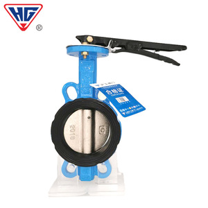 Shanghai Hugong Wafer Type Manual Butterfly Valve DN50 To DN200 Soft <b>Seal</b> For Water And Air Industrial Use - Product Image 4