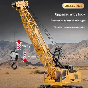 AiJH 9CH Camión Excavadora RC de Aleación, <span class=keywords><strong>Juguete</strong></span> con Rotación de 360 Grados, Vehículo de Ingeniería a Control Remoto, Grúa RC - Product Image 3