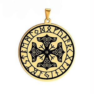 Collar de Acero Inoxidable con Talismán de Protección de Mjolnir, el Martillo de Thor, con las 4 <span class=keywords><strong>Runas</strong></span> y el Runo Algiz, Protección desde Todos los Lados del Mundo - Product Image 6