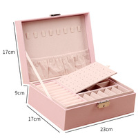 Boîte à bijoux rectangulaire grande capacité multi-couches pour boucles d'oreilles, colliers, bagues, en cuir PU, organisateur de rangement et d'exposition de bijoux amovible