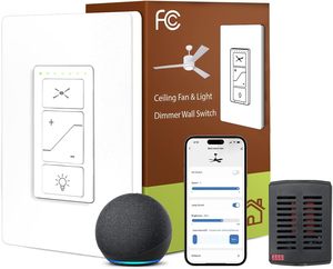 JF068 Mini R28 telecomando intelligente per ventilatore da soffitto e interruttore a parete controlla 3 velocità e controllo vocale oscurante-per sistema <span class=keywords><strong>Smart</strong></span> Home - Product Image 1