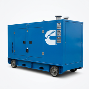 Groupe électrogène industriel robuste CAS CE ISO9001 SDEC avec boîtier bleu et roues - Product Image 1