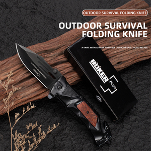 Cuchillo de bolsillo plegable multifuncional de alta dureza, herramienta portátil de autodefensa para el hogar y exteriores - Product Image 1