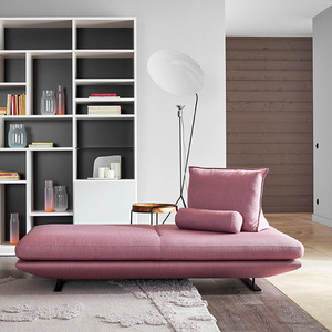 Divano Moderno Regolabile con Schienale Mobile per Soggiorno, Singolo o Doppio, Sezionale in Tessuto Rosso - Product Image 4